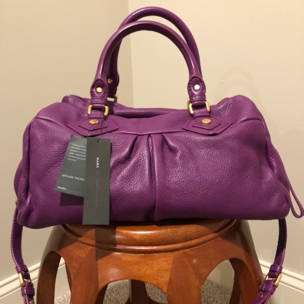 Purple Marc Jacobs Classic Q Groovee Satchel